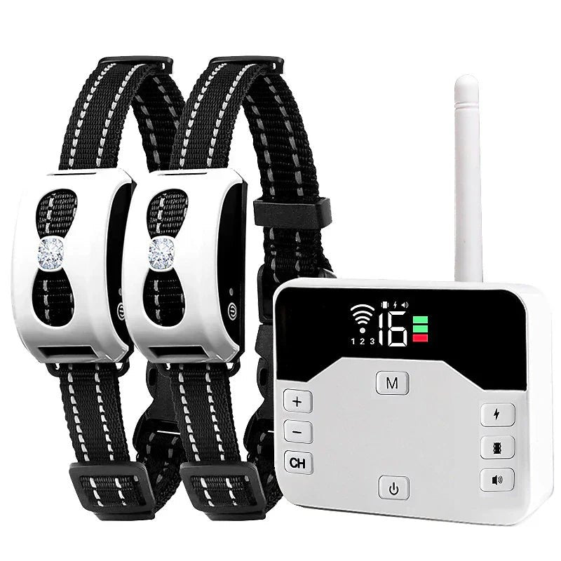 Training Collar & Wireless Fence, 2-in-1, IP65, 300m Dog Training