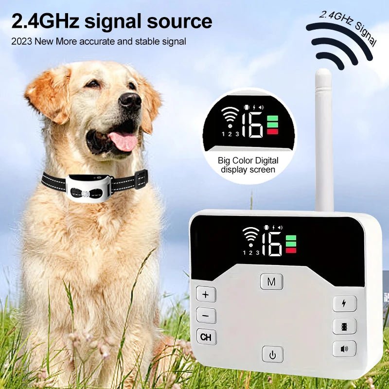 Training Collar & Wireless Fence, 2-in-1, IP65, 300m Dog Training