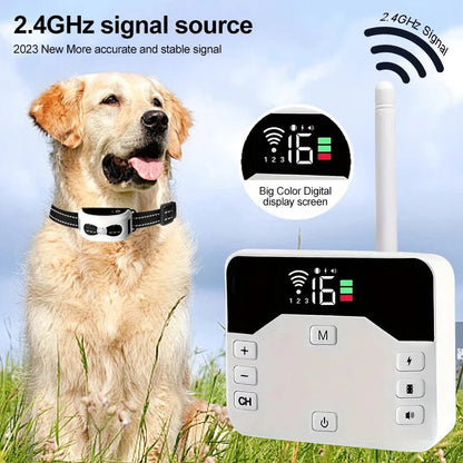 Training Collar & Wireless Fence, 2-in-1, IP65, 300m Dog Training