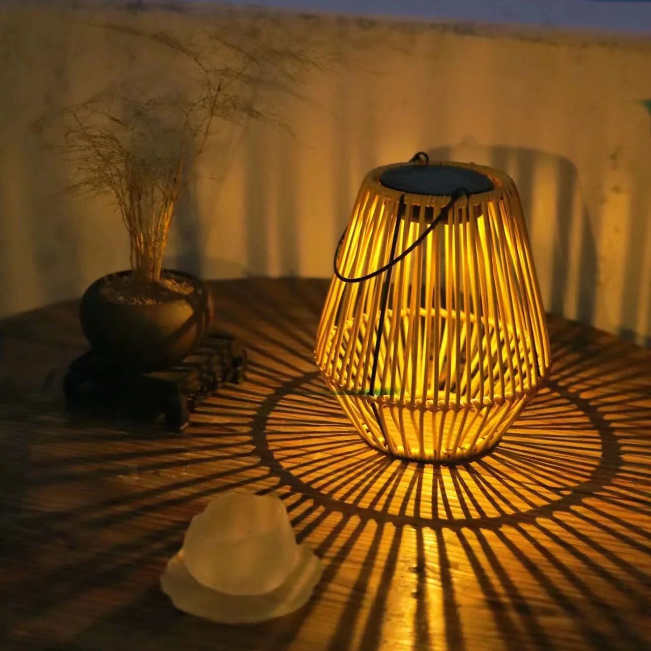 Woven Solar Lantern, Outdoor, Garden Decor