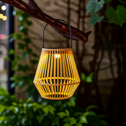 Woven Solar Lantern, Outdoor, Garden Decor