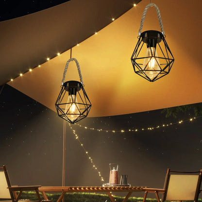 Solar Geometric Lantern 6 inch Outdoor Garden Light