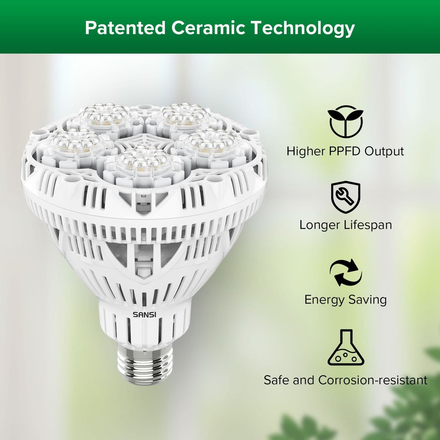 BR30 Grow Light, 30W, Tripod Stand, Plant Light