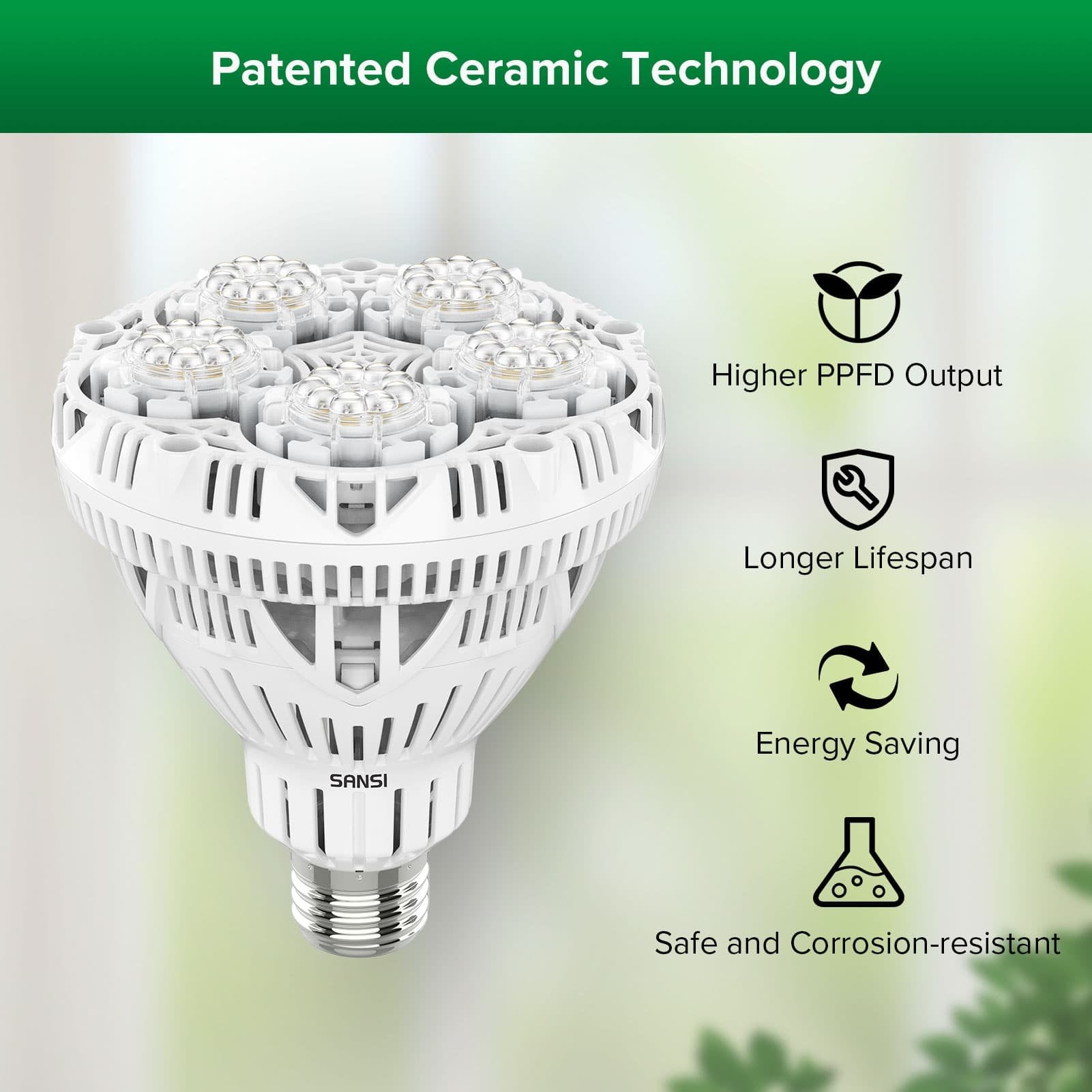 BR30 Grow Light, 30W, Tripod Stand, Plant Light