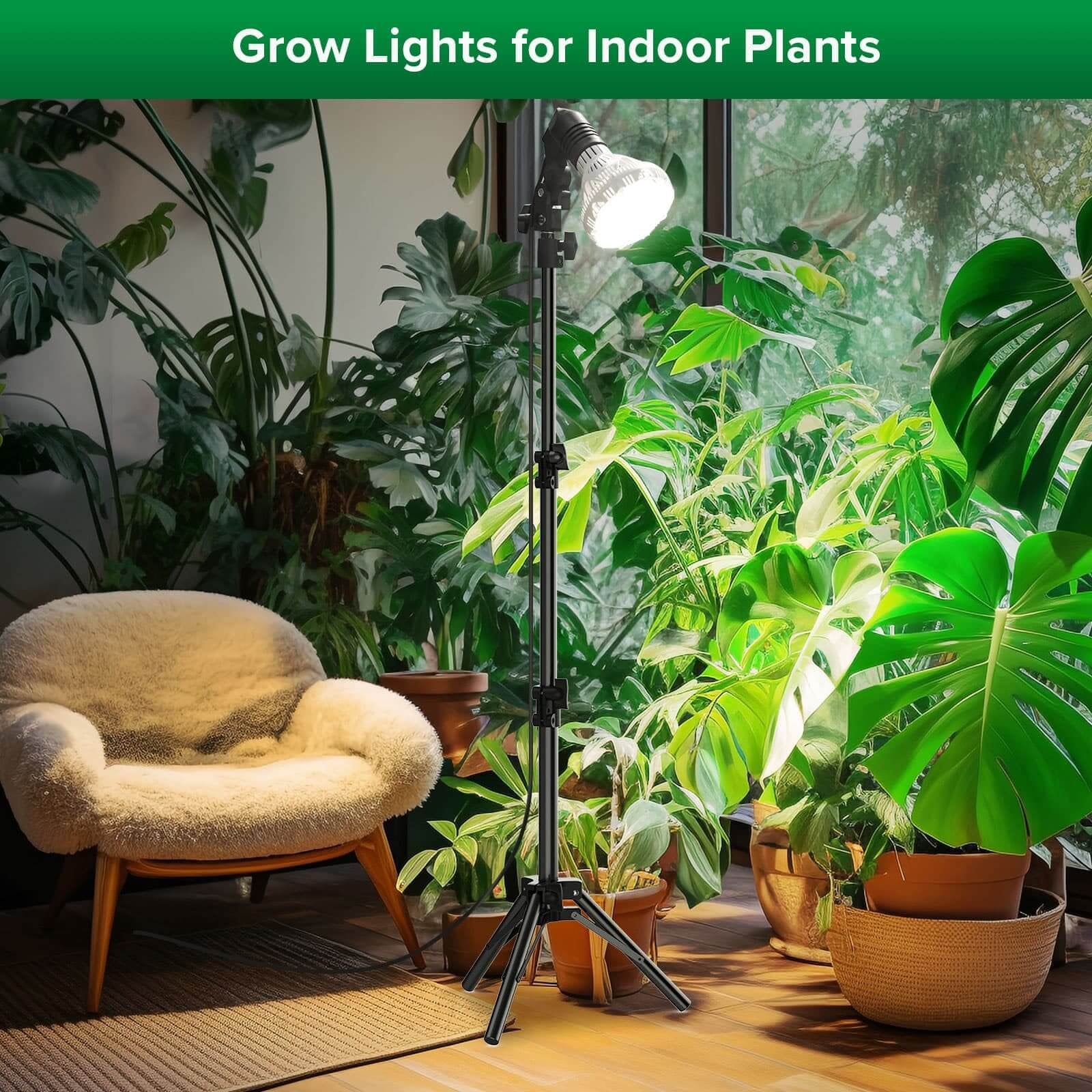 BR30 Grow Light, 30W, Tripod Stand, Plant Light