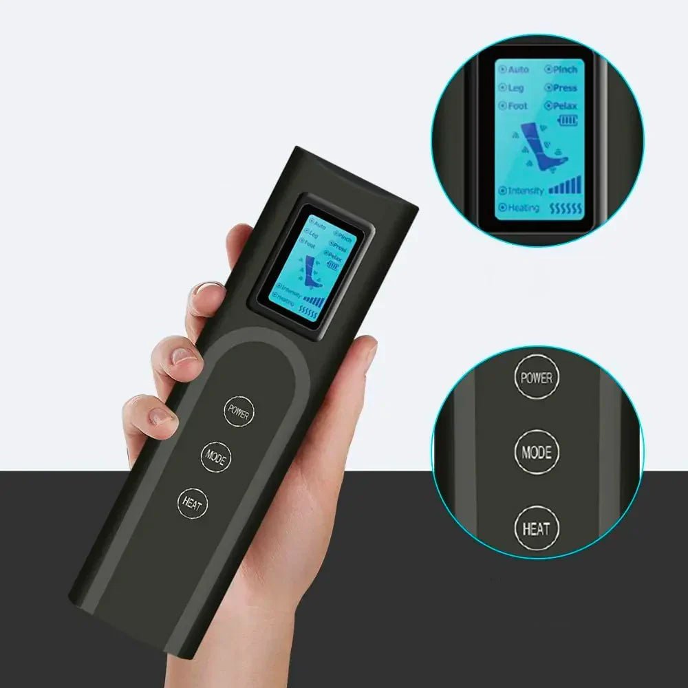 Foot Leg Massager Heated Deep Kneading Wireless Pain Relief