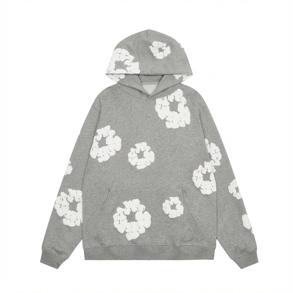 Men's Floral Sweatshirt, Hooded, Casual, Spring