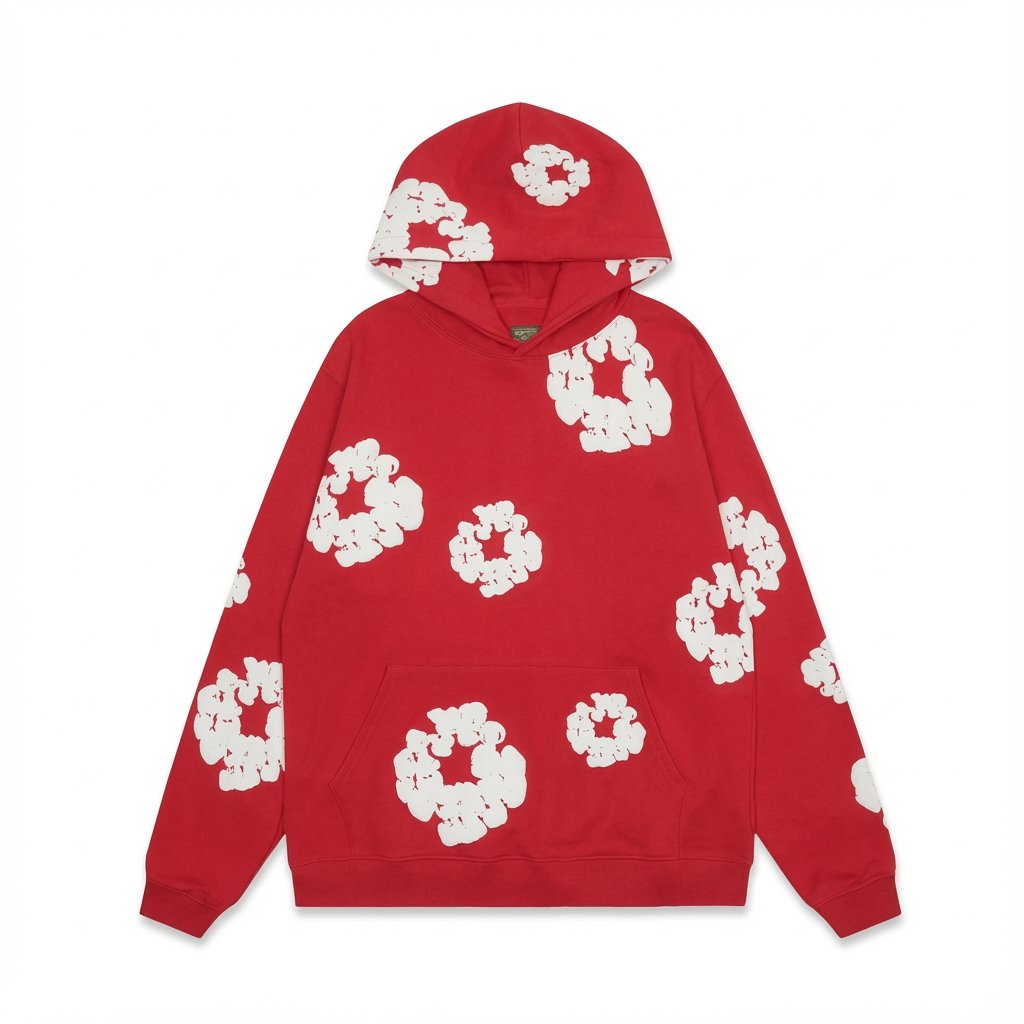 Men's Floral Sweatshirt, Hooded, Casual, Spring