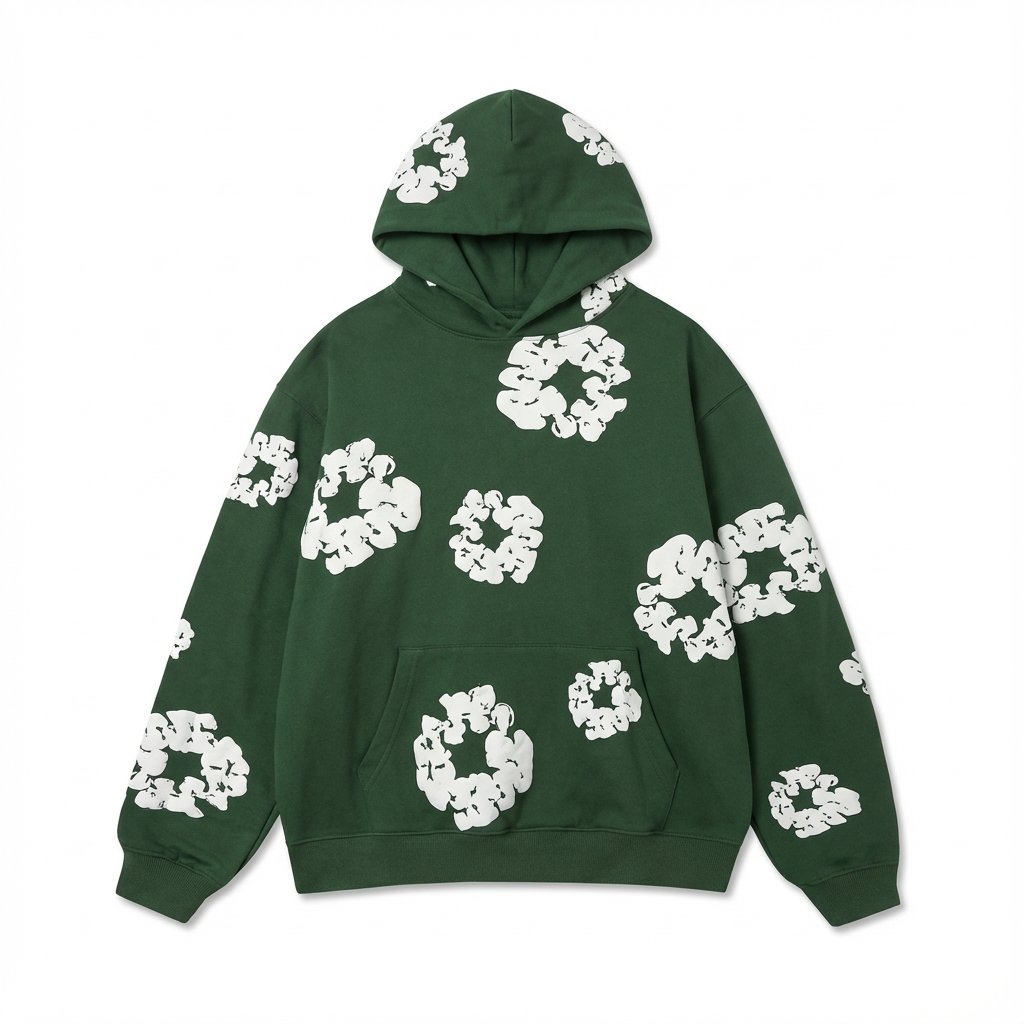 Men's Floral Sweatshirt, Hooded, Casual, Spring
