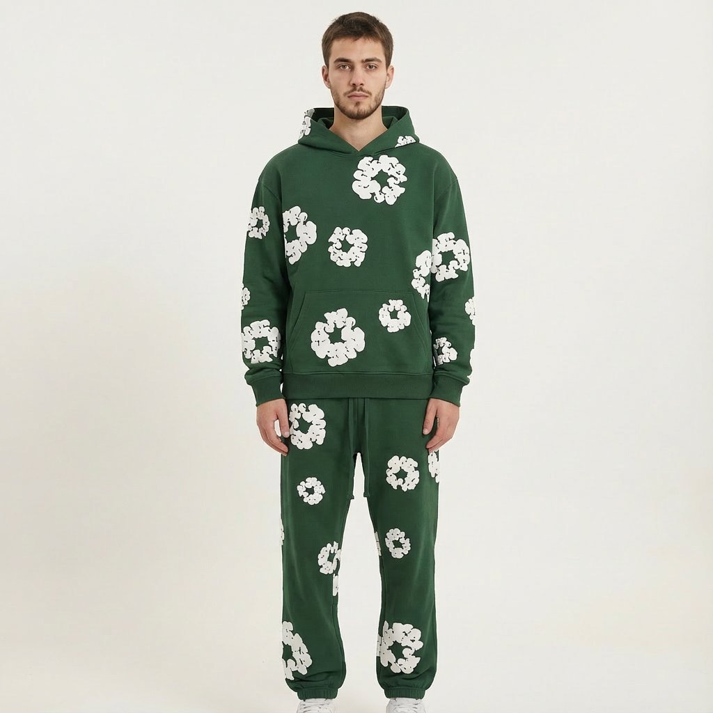 Men's Floral Sweatshirt, Hooded, Casual, Spring