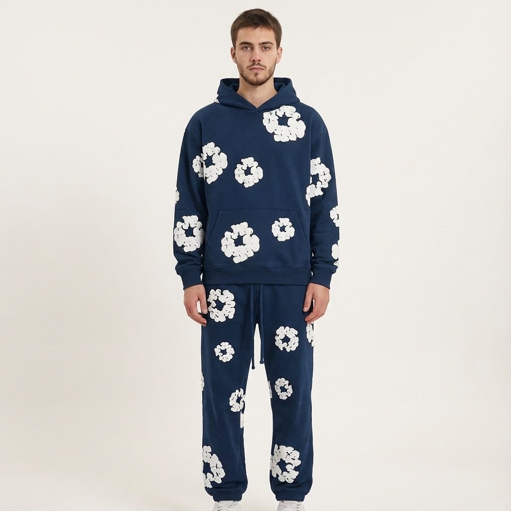 Men's Floral Sweatshirt, Hooded, Casual, Spring