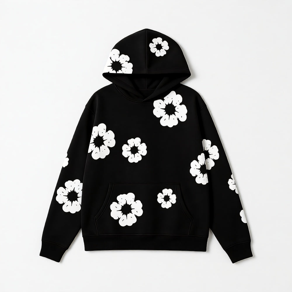 Men's Floral Sweatshirt, Hooded, Casual, Spring