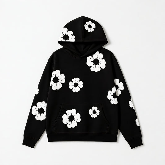 Men's Floral Sweatshirt, Hooded, Casual, Spring