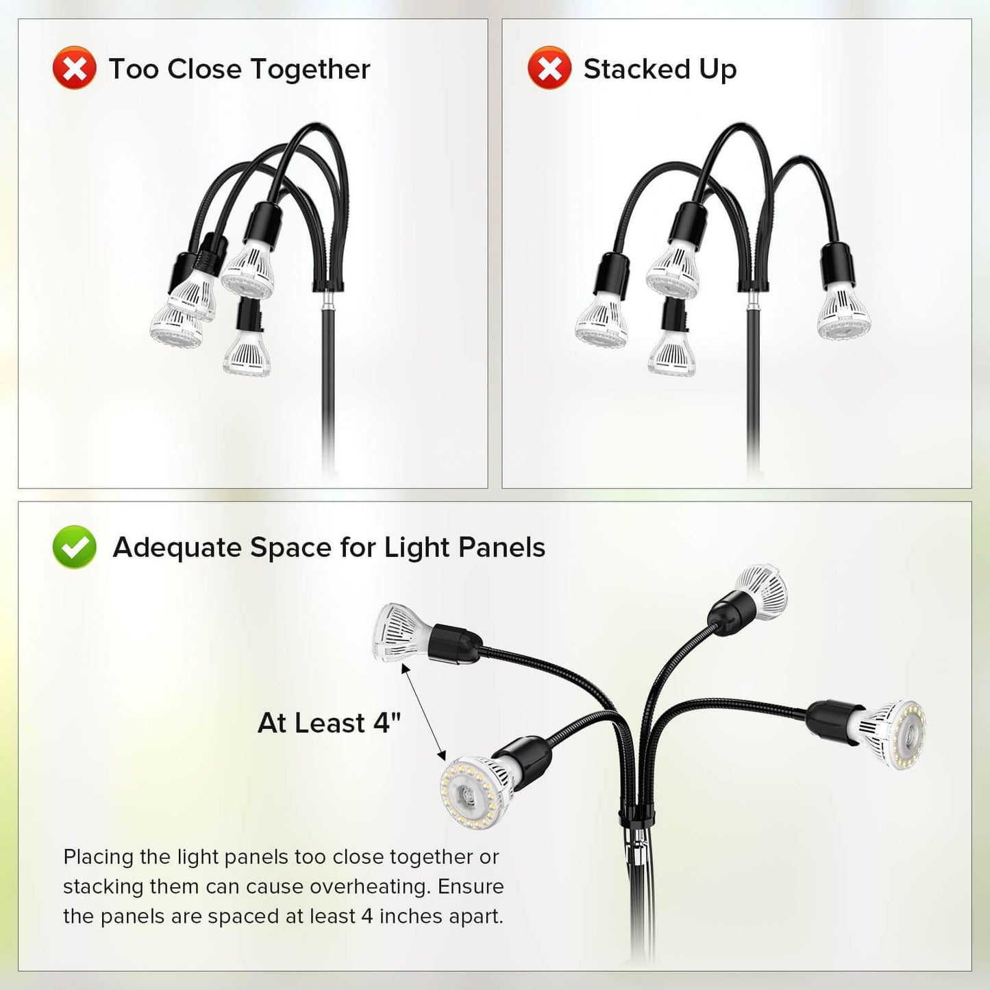 Grow Light, 40W, Remote Control, Adjustable, Tripod Stand Plant Light