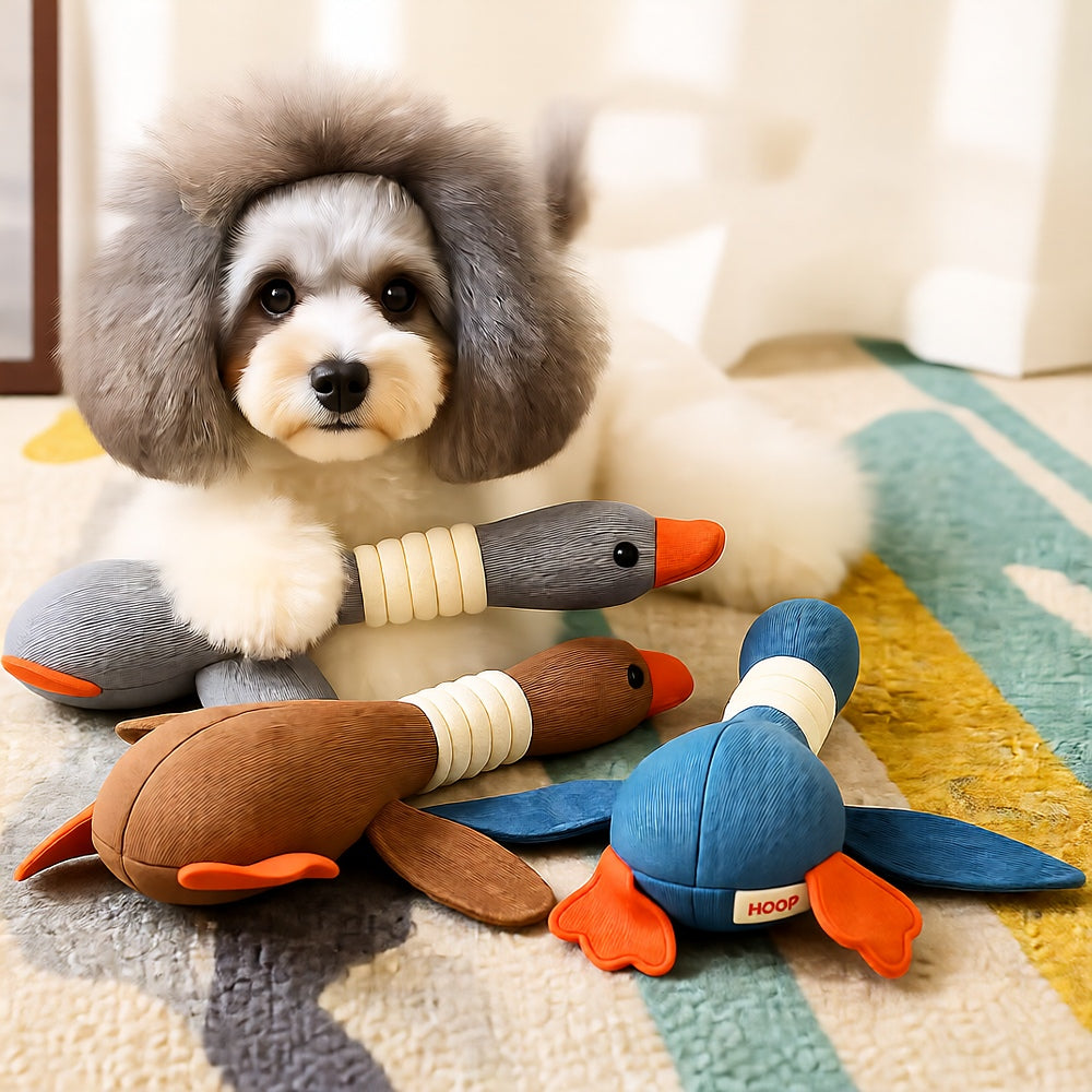 Dog Stuffie Toy, Durable Squeaker Eco-Friendly Plush for Play
