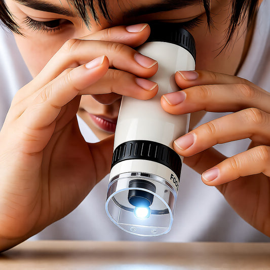HD Portable Microscope, 60-120X, LED, Kids Learning
