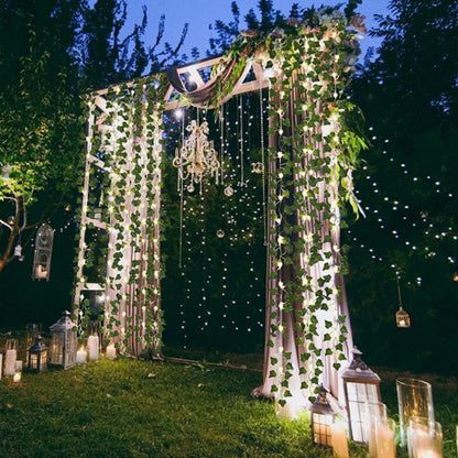 Solar Ivy String Lights LED IP65 Outdoor Dusk-to-Dawn Decor