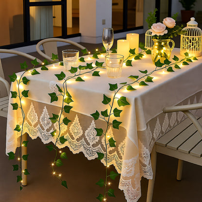 Solar Ivy String Lights LED IP65 Outdoor Dusk-to-Dawn Decor