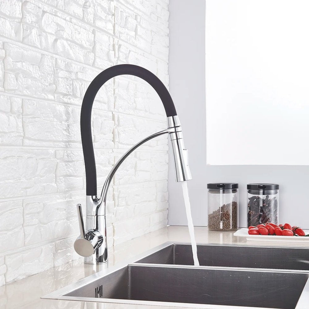 Kitchen Mixer, 2-Mode, Deck-Mounted, Spray Hose