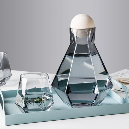 Diamond Drinkware 5-Piece Set Glass Beverage