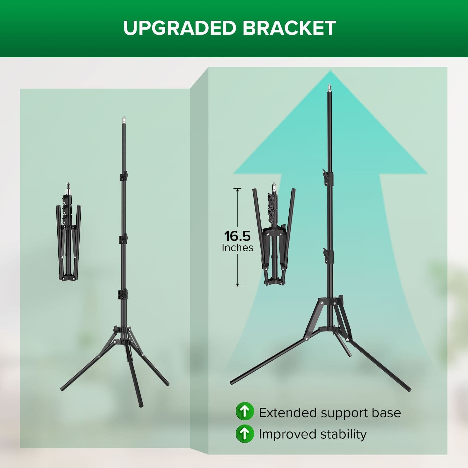 Multi-head Grow Light 128W Full Spectrum Tripod Stand Plant