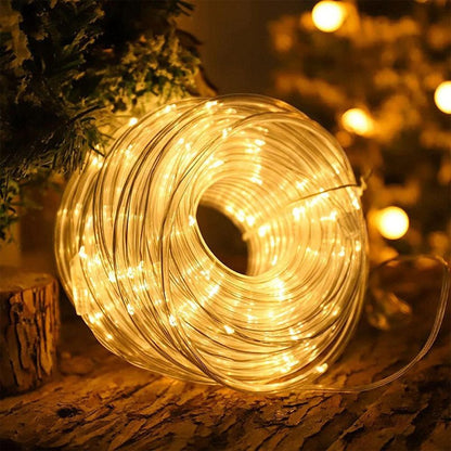 Solar Waterproof LED Rope Light, 472in, Outdoor