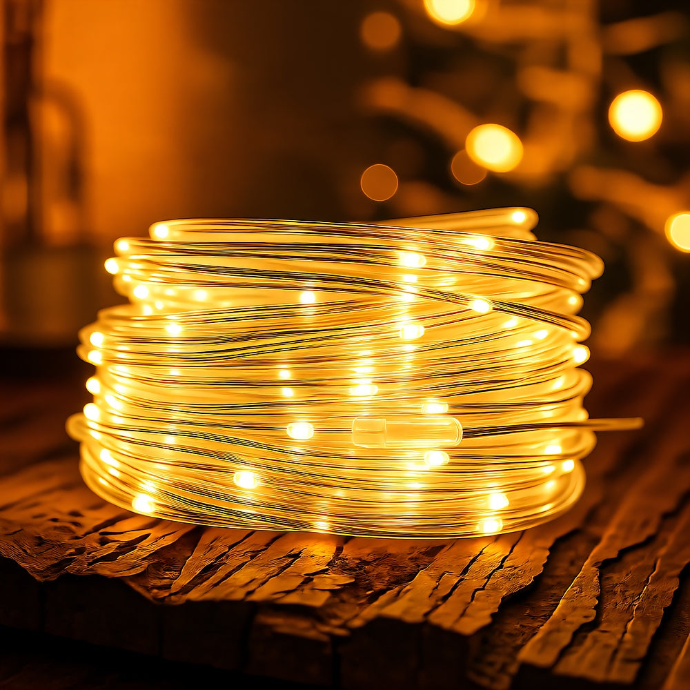 Solar Waterproof LED Rope Light, 472in, Outdoor