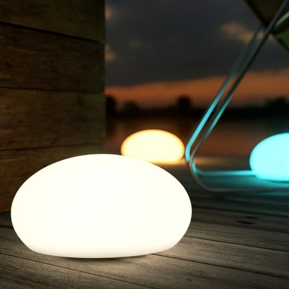 Solar Patio Stone, IP67, 8 Color, Ground Stake Pathway Light