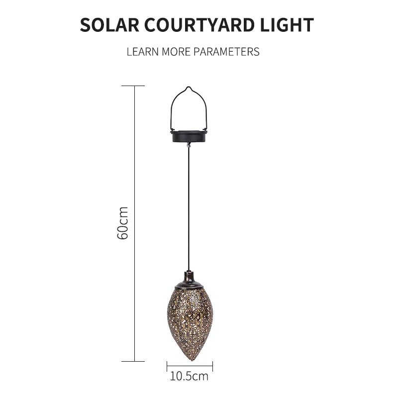 Solar Water Drop Lantern, LED, Waterproof, Hanging, Outdoor Garden