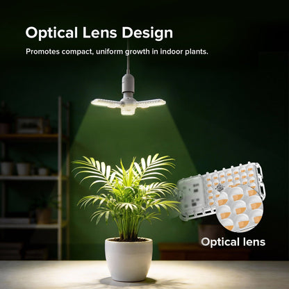 30W LED Grow Light, Folding Wings, E26, Full Spectrum Plant Lamp