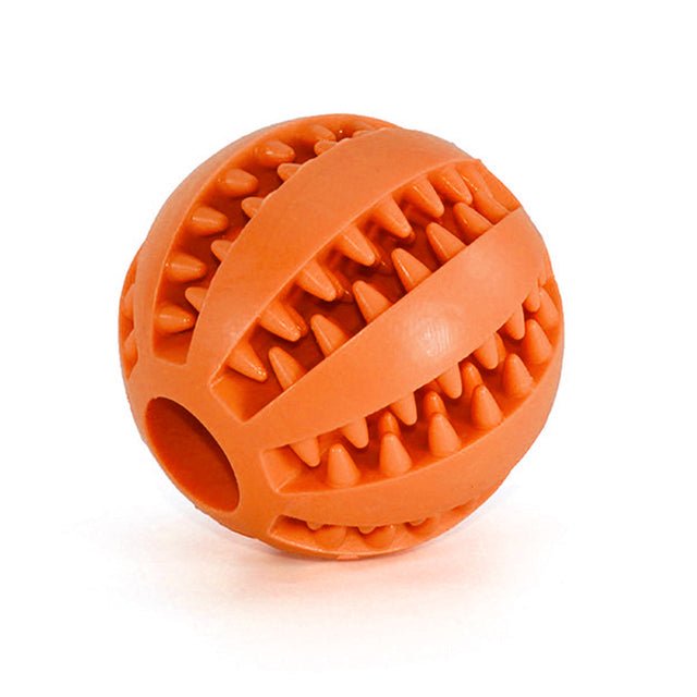 Interactive Dog Teeth Cleaning Ball, Natural Rubber Treat Dispenser