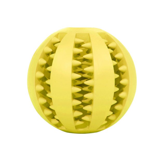 Interactive Dog Teeth Cleaning Ball, Natural Rubber Treat Dispenser