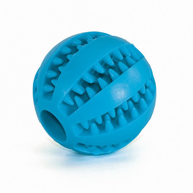 Interactive Dog Teeth Cleaning Ball, Natural Rubber Treat Dispenser