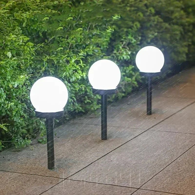 Solar Globe Light, Auto Dusk-to-Dawn IP65, Outdoor, Pathway Lighting