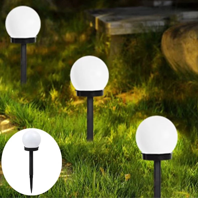 Solar Globe Light, Auto Dusk-to-Dawn IP65, Outdoor, Pathway Lighting