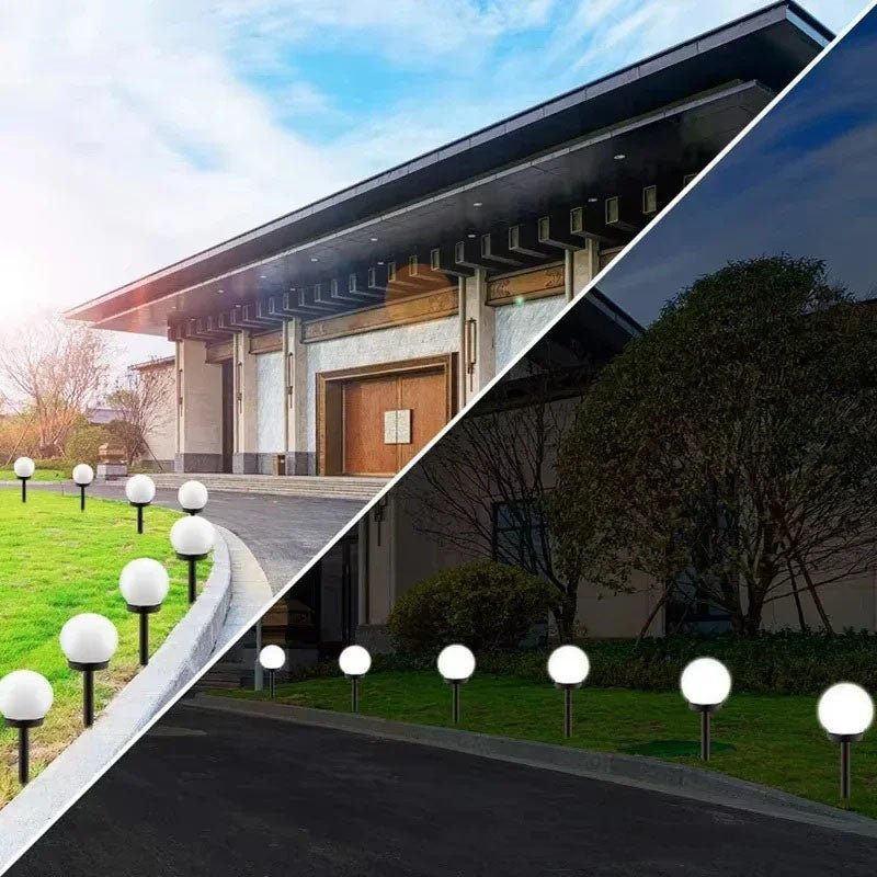 Solar Globe Light, Auto Dusk-to-Dawn IP65, Outdoor, Pathway Lighting