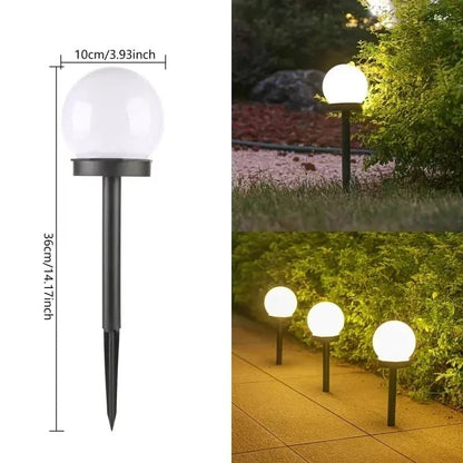 Solar Globe Light, Auto Dusk-to-Dawn IP65, Outdoor, Pathway Lighting