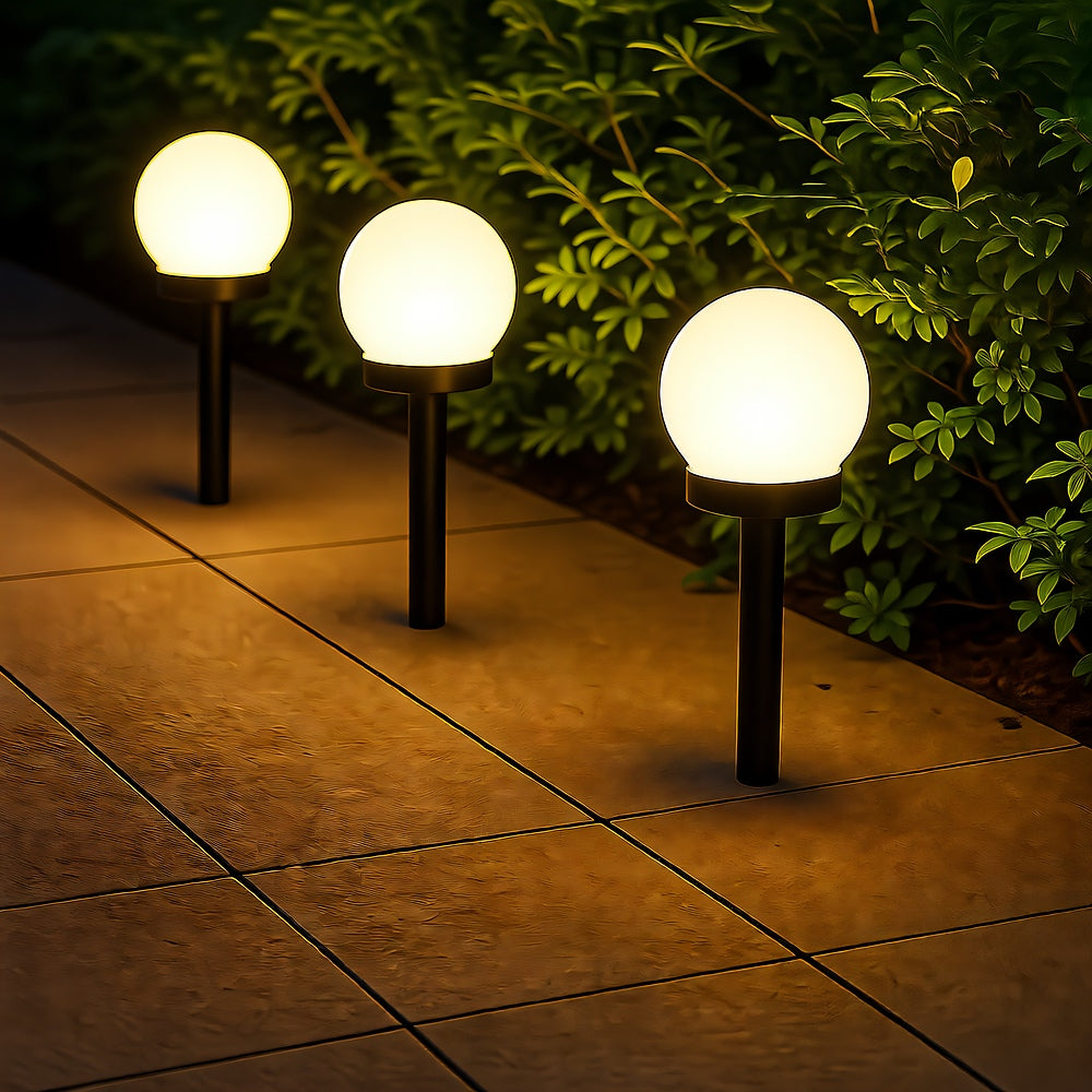Solar Globe Light, Auto Dusk-to-Dawn IP65, Outdoor, Pathway Lighting