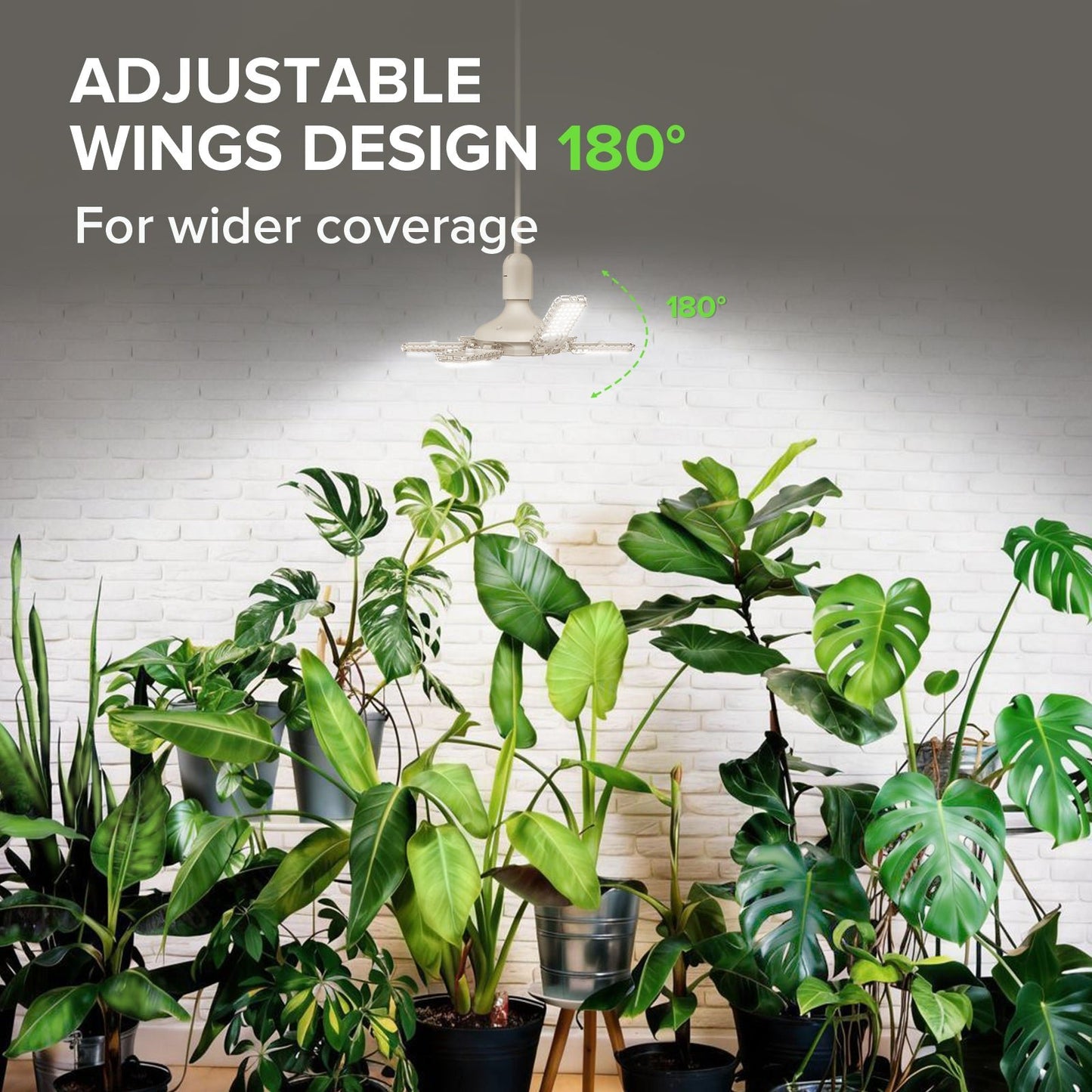 LED Grow Light, 60W, Folding Wings, Indoor Plants