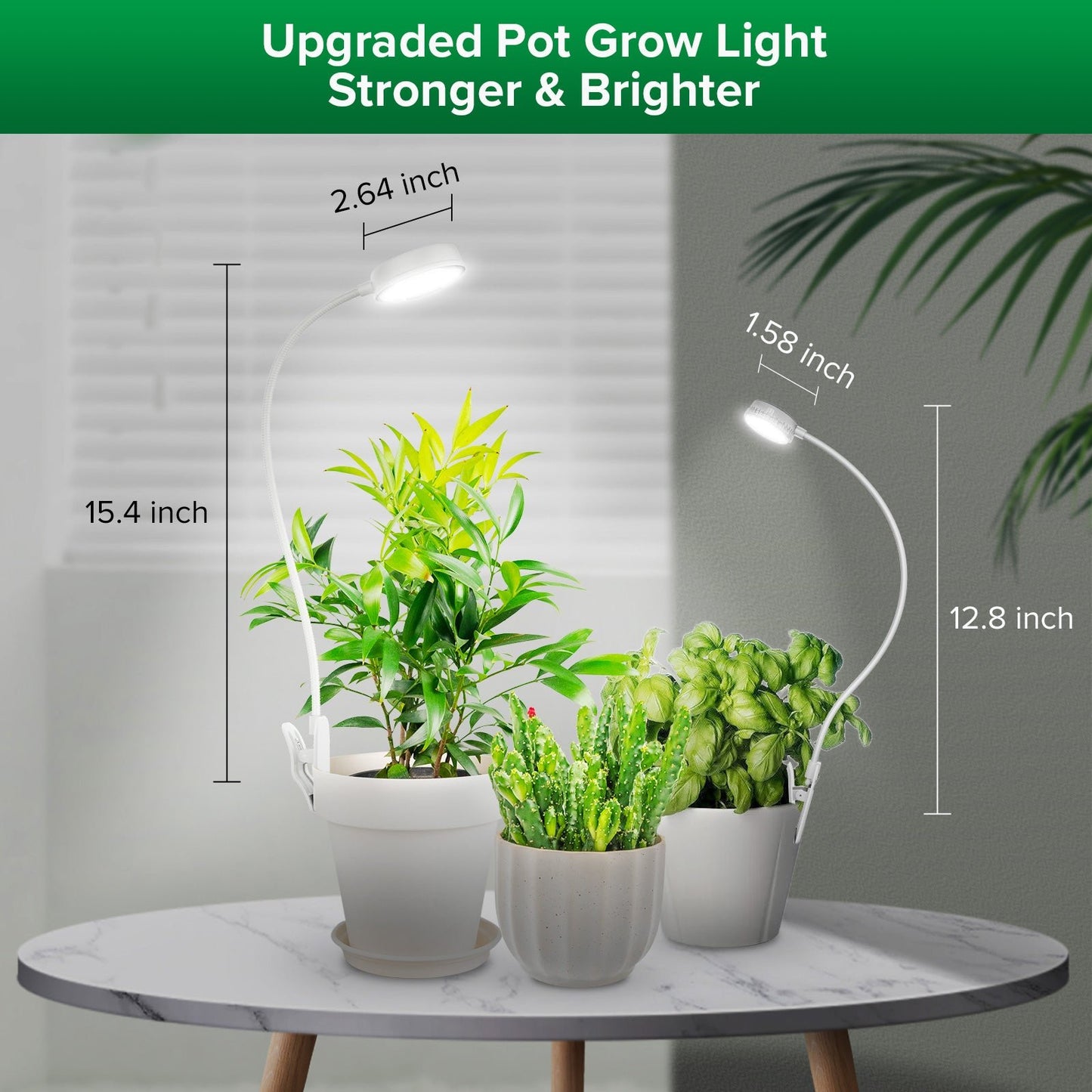 10W LED Grow Light, Clip On, Full Spectrum Plant Bulb