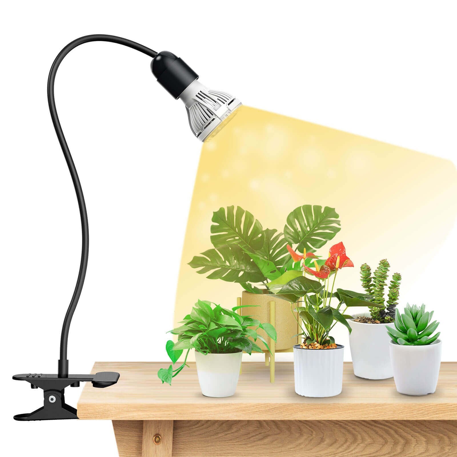 10W LED Grow Light, Clip-on, Full Spectrum Plant Light