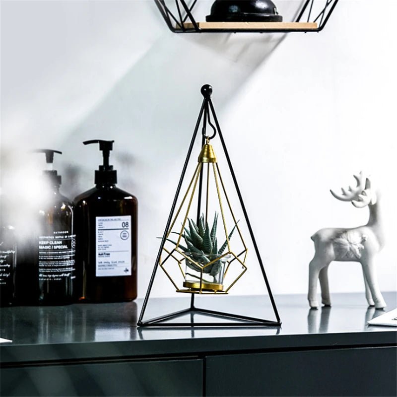 Hanging Diamond Candle Holder, Metal, Nordic, for Candles