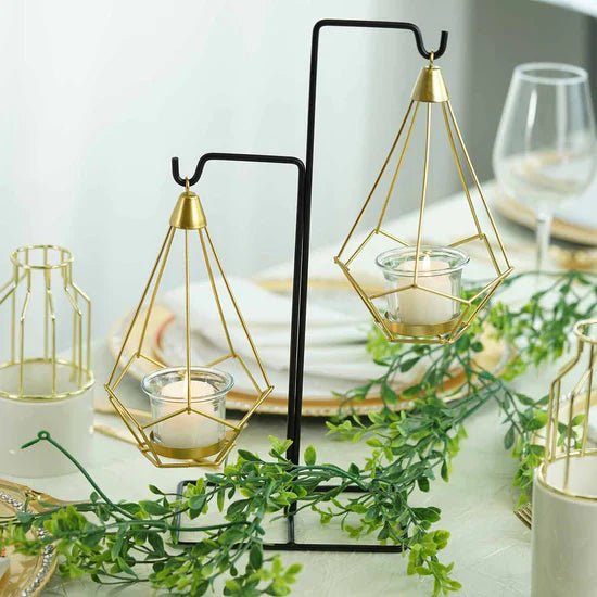Hanging Diamond Candle Holder, Metal, Nordic, for Candles