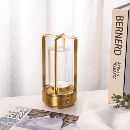 Crystal Table Lamp Dimmable USB 7in Cordless Ambient