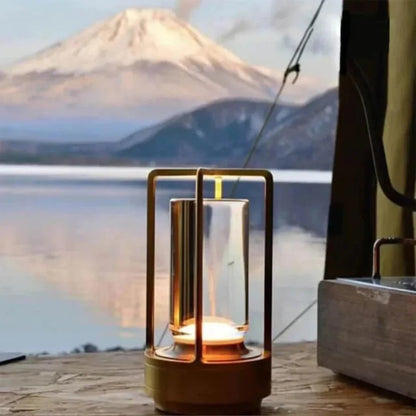 Crystal Table Lamp Dimmable USB 7in Cordless Ambient