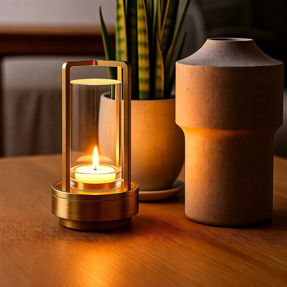 Crystal Table Lamp Dimmable USB 7in Cordless Ambient