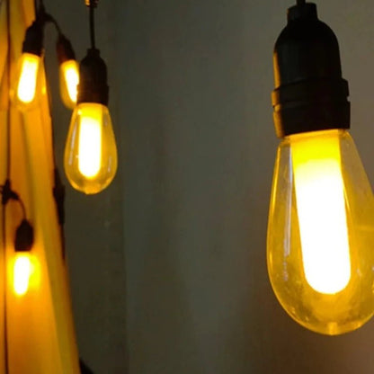 Vintage String Lights, 20 LED Edison, 32ft, Dimmable, IP44, Plug-in, Indoor/Outdoor