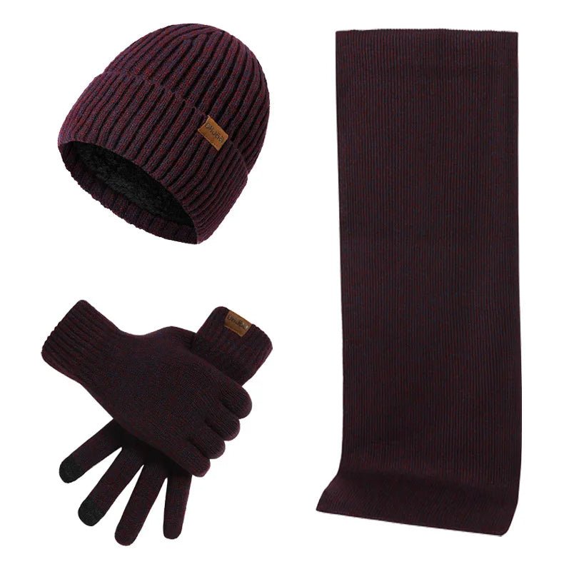 Winter Hat, Scarf, Gloves Set, Wool, Warm