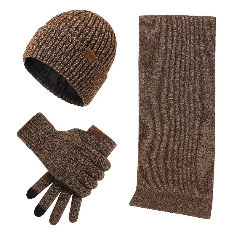 Winter Hat, Scarf, Gloves Set, Wool, Warm