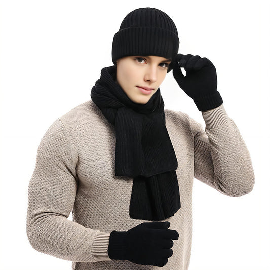 Winter Hat, Scarf, Gloves Set, Wool, Warm
